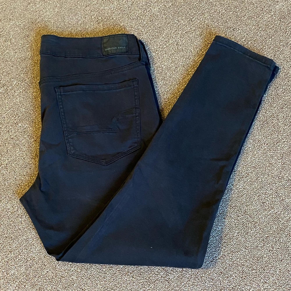 Super soft black jeggings, size 12 short